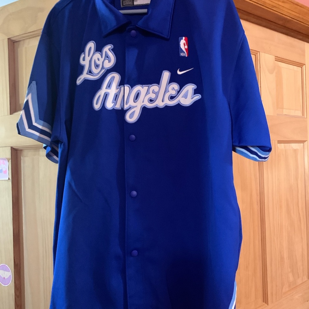 Like New Vintage Nike Los Angeles Blue Short-Sleeve Button Shirt size L